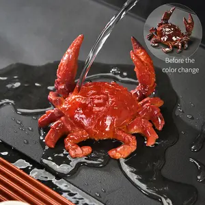 Crab Tea Pet Figurine - Water-Filling, Color-Changing Decor Ornaments, Educational Shape Sorter Fidget Toy