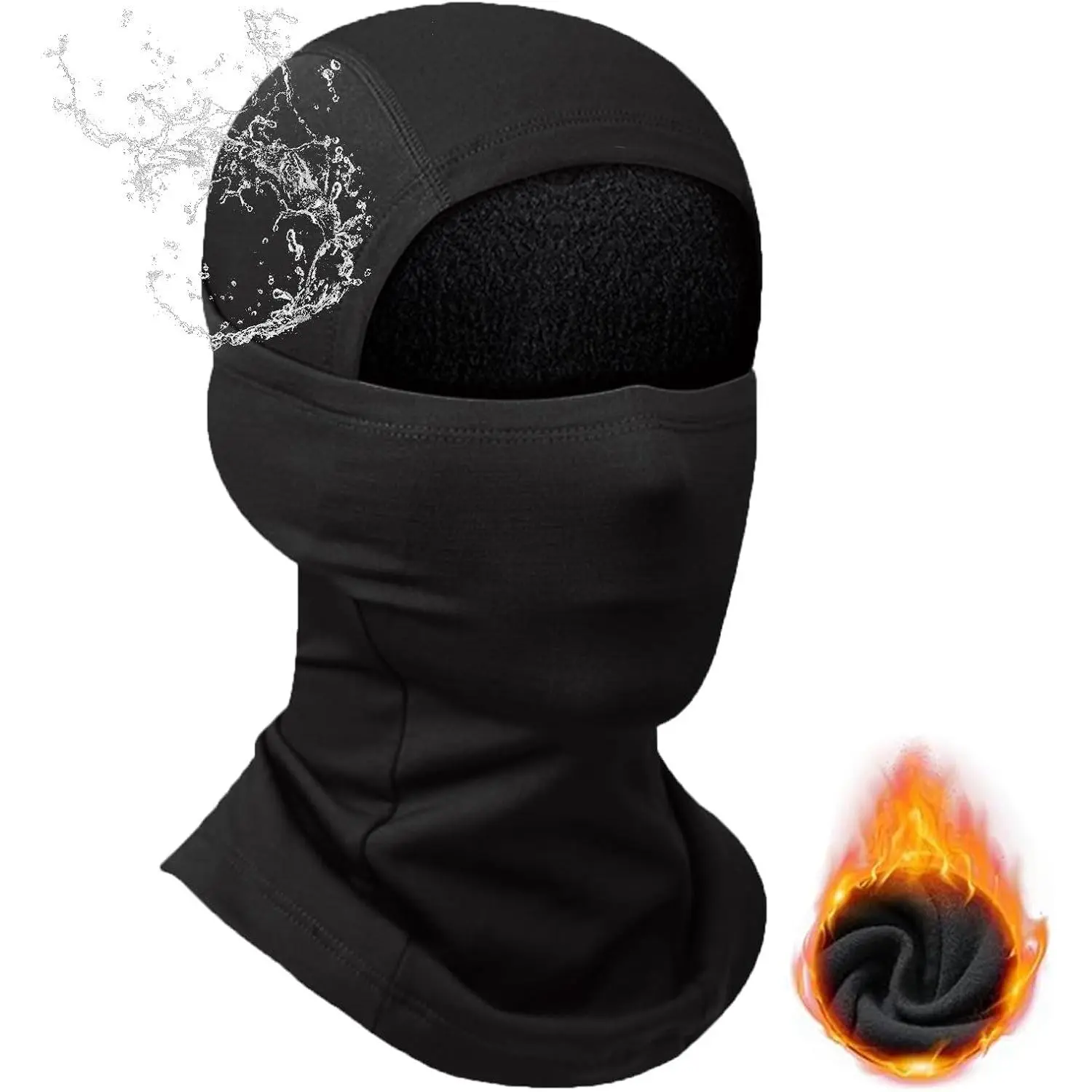 Balaclava Ski Mask Winter Waterproof Face Mask for Men Women Fleece Cold Weather Gear Skiing Snowboarding Neck Gaiter