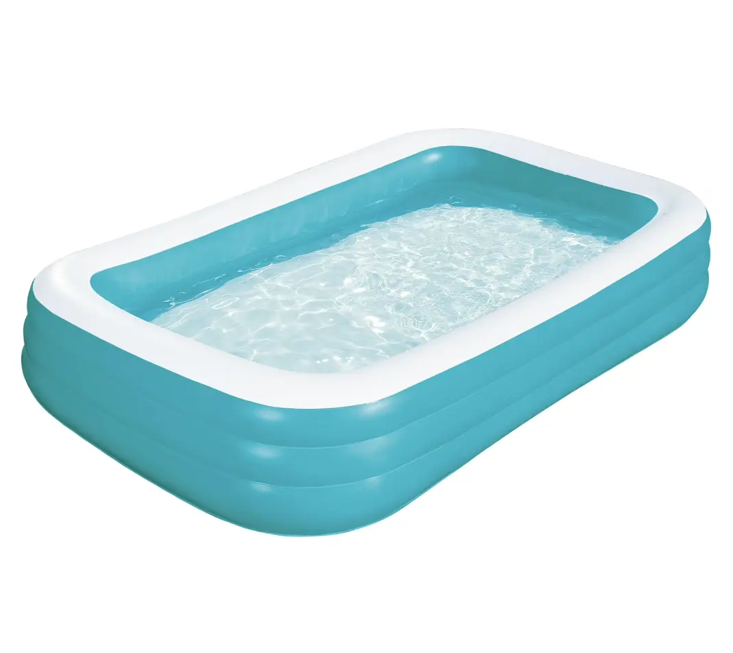 Bluescape 10ft Rectangular Family Inflatable Swimming Pool for Ages 6 and Up