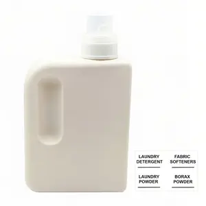 Large Capacity Dispenser Bottle for Laundry Detergent, Liquid Soap, Fabric Softener, Hdpe Material, Easy Grip Handle, Measuring Cap, Free Labels