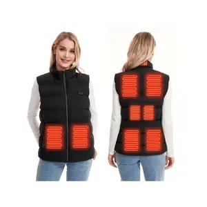 Men Women Winter Heated Vest Black 9 Heating Zones Warm Vest with Adjustable Temperature Control Heating casual maternity（gift）