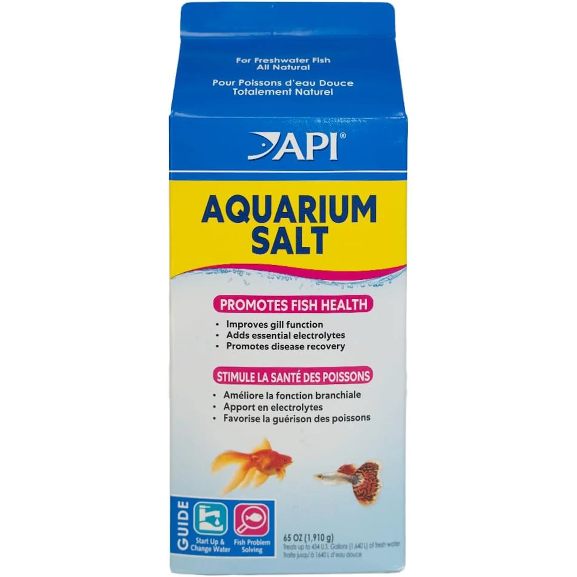 API AQUARIUM SALT Freshwater Aquarium Salt 65-Ounce Box Mars Fishcare