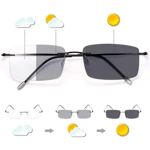 Photochromic Progressive Multifocus Transition Reading Glasses Blue Light Blocking Multifocal Computer Sun Readers Eyeglasses Anti Glare Eye Strain Lightweight UV400 Sunglasses Eyewear for Men Women