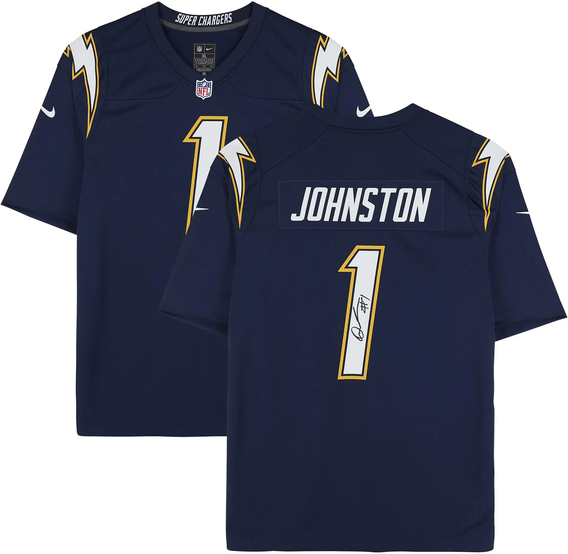Quentin Johnston Los Angeles Chargers Autographed Nike Navy Game Jersey - Fanatics Authentic Certified