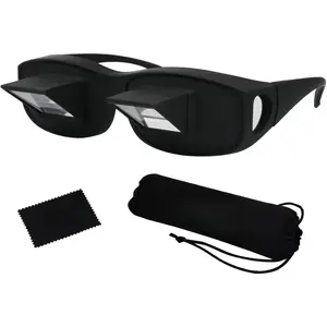 Lazy Glasses Prism 90 Degree Crochet Glasses Mirror Reading Glasses for Laying Down/Knitting