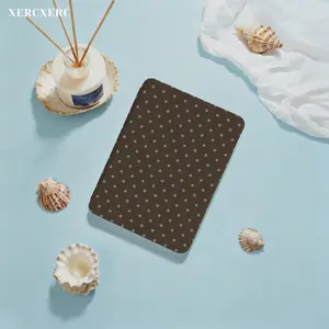 Blue Polka Dots Brown Background PU Flip iPad Case, TPU Soft Shell, Trifold Stand, Pencil Holder, Shockproof Auto Wake/Sleep, Fall Back to School Gift for Air 11inch, A16, 9th/10th/11th Gen, Pro 12.9/11/10.9 (2025/2024), 10.9/10.5, Mini 8.3, Galaxy Tab S1