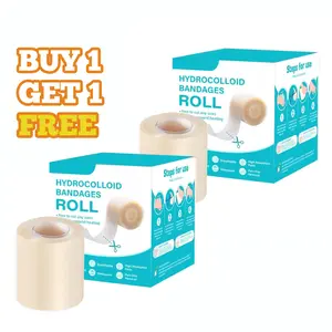 [Buy 1 Get 1 Free]Hydrocolloid Bandage Roll for Wound Care, Hydrocolloid Patch Bandages with Self-Adhesive, Bed Sore Bandages, Highly Absorbent for Burn, Blister, Acne Care, Sterile and Waterproof