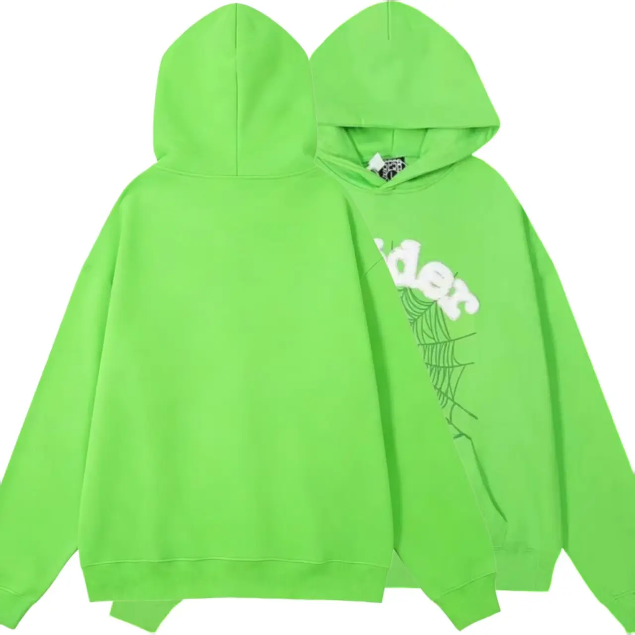 Men's Oversized Y2K Hoodie - Menswear Streetwear, Hip Hop Spider Web Pattern, Graphic Alphabet Print, Harajuku Vintage Punk Rock Long-Sleeve Top