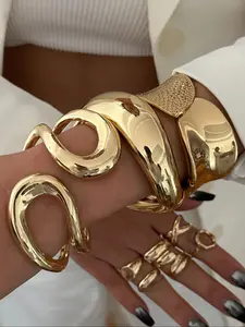 Women's Elegant Minimalist Cuff Bangles Bracelets, Trendy Stack Bangle, Trendy All-match & Exquisite Bangles Bracelets, Chic Gorgeous Jewelry As Gift for Girlfriend