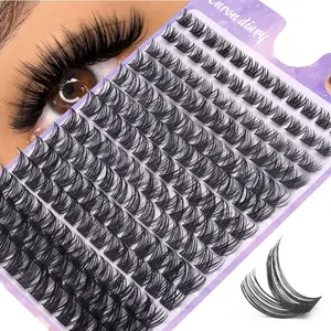 14 Rows Of 168 Lash Clusters, Fully Curled Lashes, Single Length, Suitable For DIY At Home, Diy Eyelash Extensions, Natural-Looking False Eyelash Clusters, Suitable For Daily Use, Asian Doll Lash Clusters