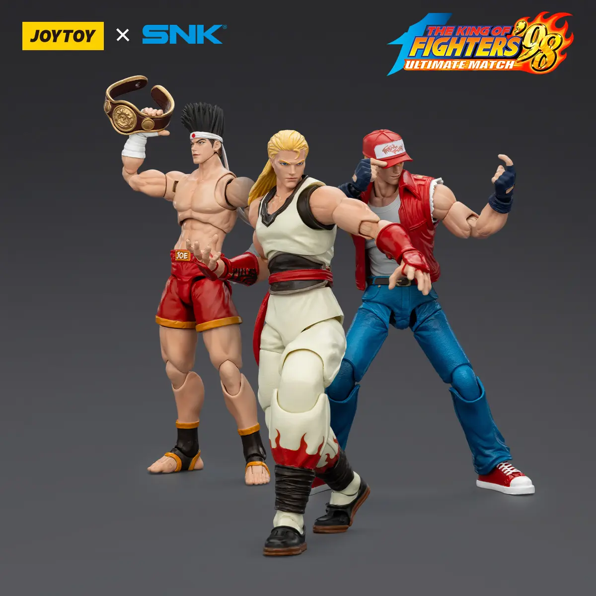 JOYTOY SNK 1/18 Action Figures KOF '98UM Fatal Fury Team Terry Bogard Andy Bogard Joe Higashi
