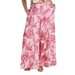 ELOQUII Women's Plus Size PatBO x ELOQUII Wide-Leg Godet Pants