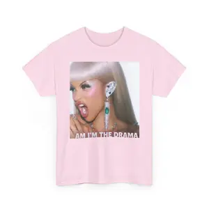Am I The Drama Photo Graphic Tee | Drama Queen Pop Portrait T-Shirt