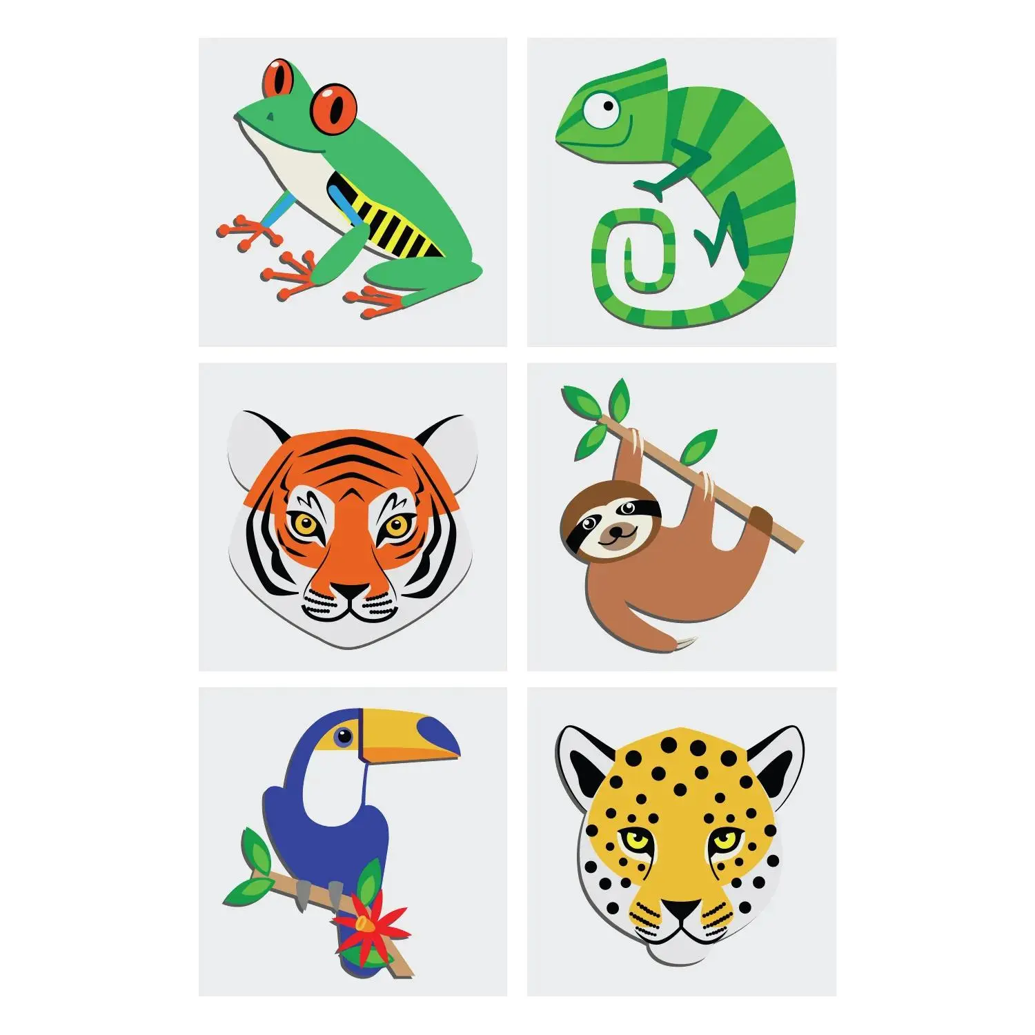 Bulk 72 Pc. Rainforest Friends Temporary Tattoos - 72 Pc. Bulk 72 Pc. Rainforest Friends Temporary Tattoos - 72 Pc.