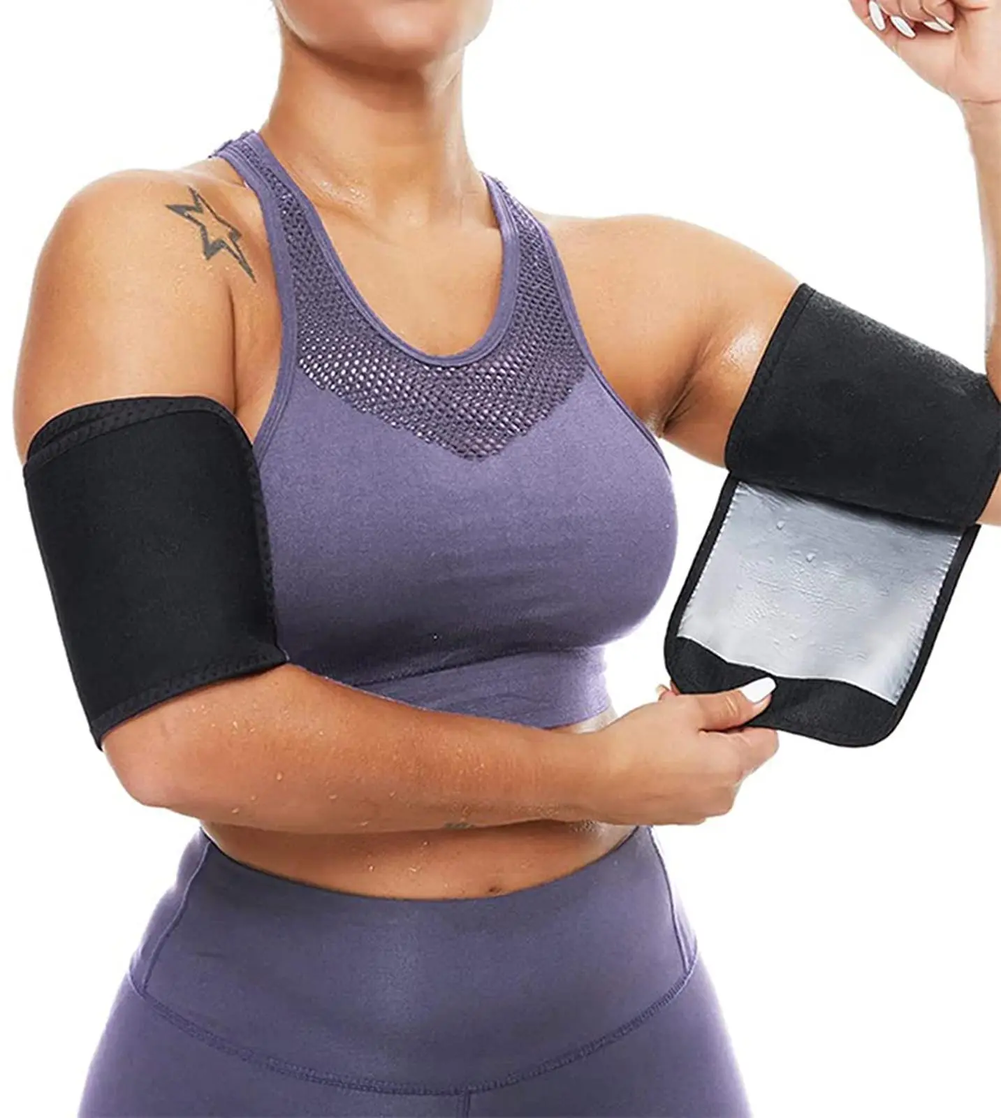 Fitness Sweat Band - Neoprene Compression Sports Arm Trimmer, Sports & Outdoor Gym Workout Accessories, Arm Bands, Gym Stuff Accessories, Arms