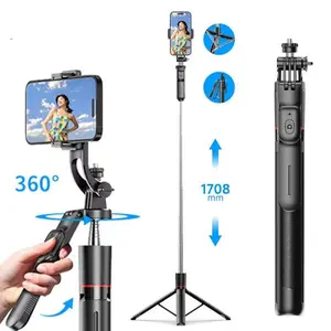 Smartphone Tripod with Face Recognition, 360° Pan & Tilt, Full Scene Tracking & Stabilization, Ideal for Home and Outdoor Use #TopRecommend Selfie Stand Camera Stabilizer Wireless