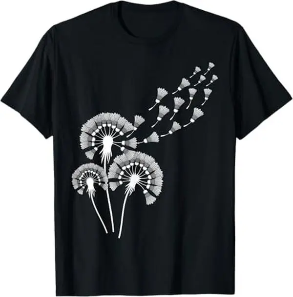 Dandelion Shuttlecock Shirt for Badminton Player Badminton T-Shirt