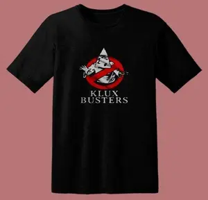 Klux Busters Parody Ghostbusters 80s T-Shirt – Funny Retro Movie Parody Graphic Tee