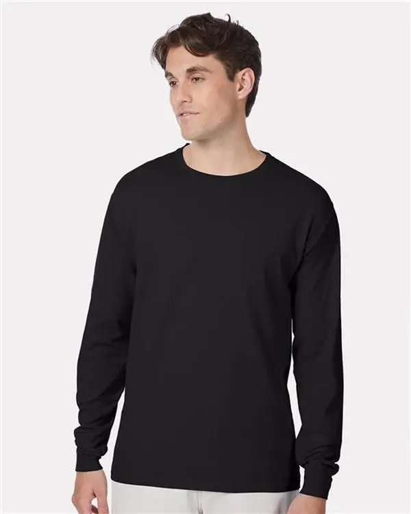 Custom Embroidered - Hanes - Unisex Beefy-T® Long Sleeve T-Shirt - 5186