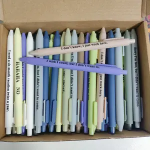 60pcs Funny Adult plastic pens set- retractable ballpoint pens with funny words, black ink, Premium Days of The Week Swear Cuss Word Pens for Office Gifts, Novelty Pens for Corworkers