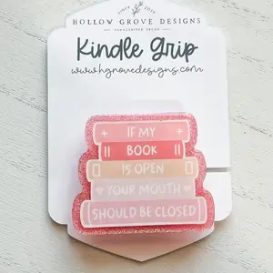 Book Open Mouth Shut E-Reader Grip | Custom Kindle Grip | Kobo Reader Grip | Bookish Accessories | Snarky Readers Merch | Romance Reader
