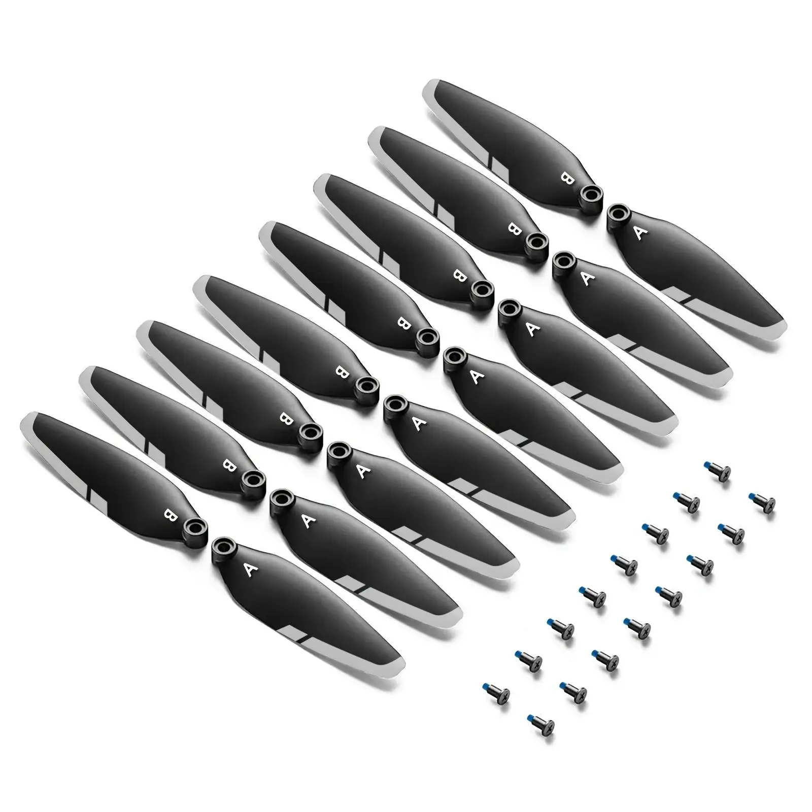 16-Pack 70mm Universal Drone Propellers for S159, S197, S166, S167, S196, S36,AE20, V168 and YL59 G9,G10,H11,HK99,K24 Models - Replacement GPS Drone Accessories with Stable and Low-Noise Operation, Easy Installation and Removal