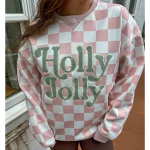 Patch Embroidered Holly Jolly Sweatshirt