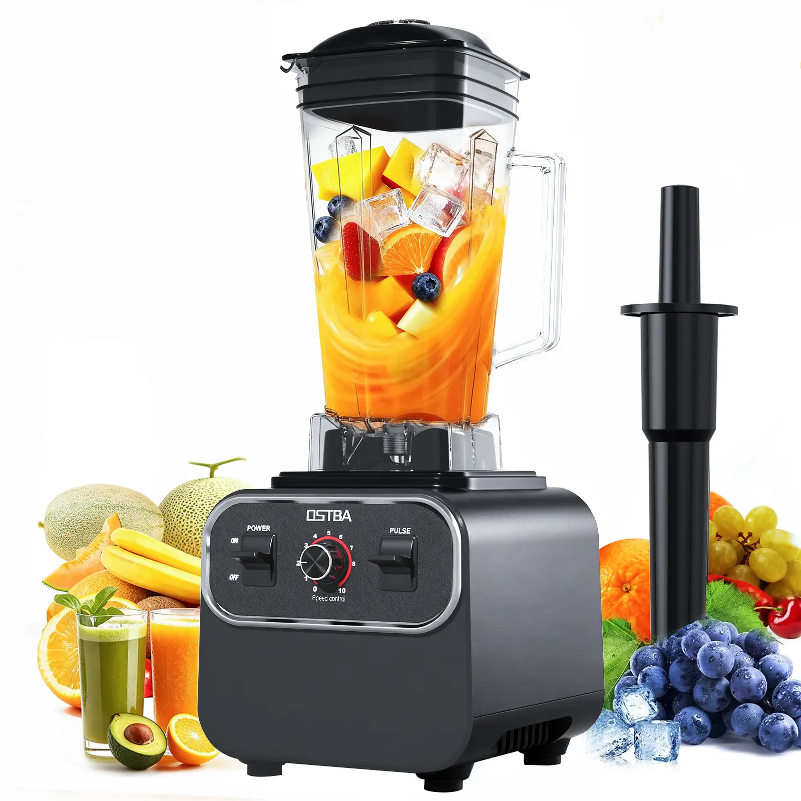 OSTBA Blenders for Kitchen with 68Oz, 1600W Blender for Smoothies, 10 Speeds BPA-Free Countertop Professional Blender for Ice Crushing, Frozen Fruits, Drinks, Self-Cleaning,home essentials