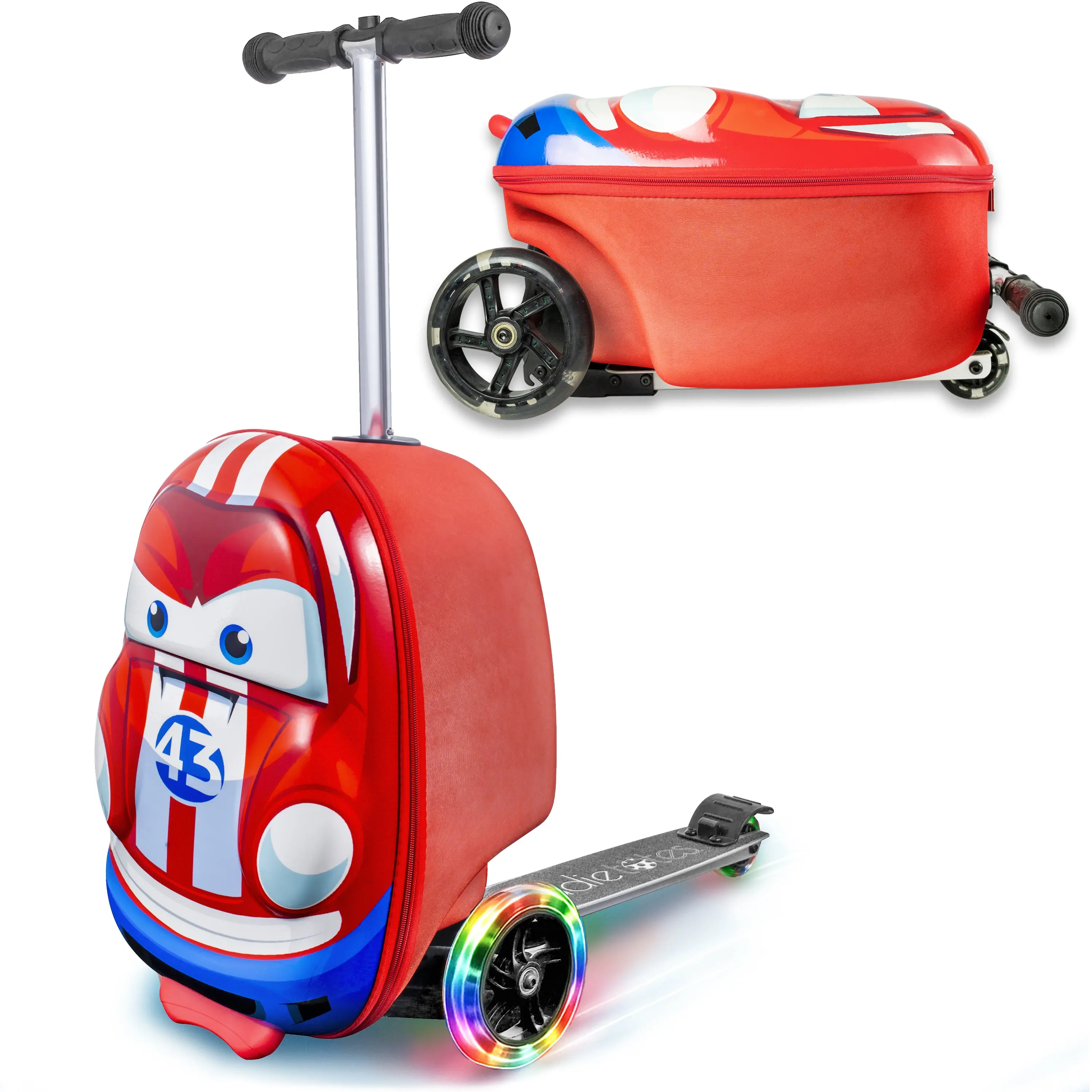 Race Car Kids Carry-On Scooter Luggage