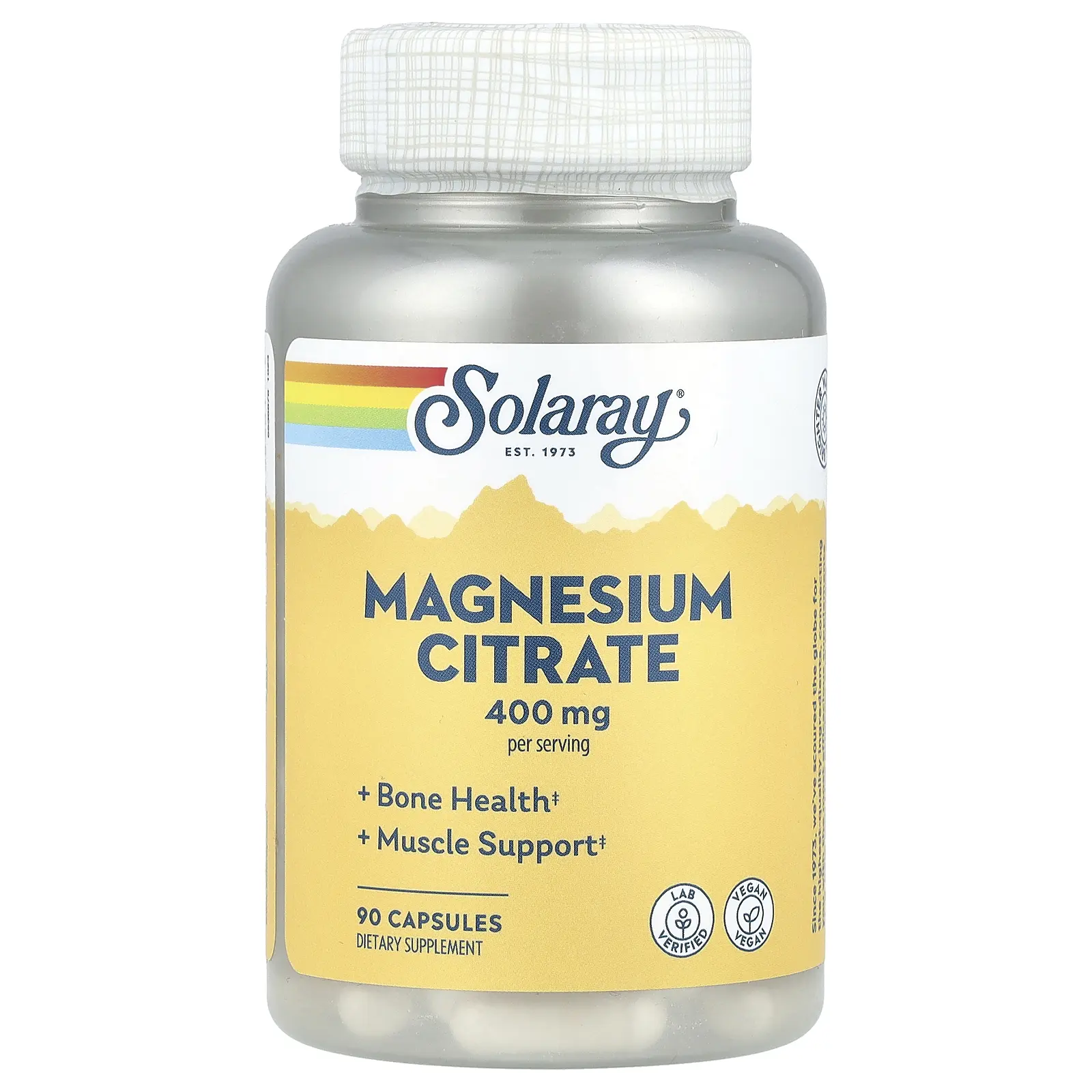 Solaray Magnesium Citrate, 90 Capsules (133 mg per Capsule)