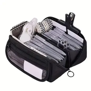 Brand-new creative large-capacity study pencil case with multifunctional desktop sorting and storage pencil case, suitable for boys and girls to study and work, portable study gift pencil case Pencil Bag