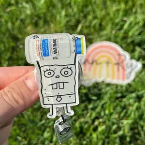 Doodle Bob Propofol- Nurse badge reel, RN, MD, critical care, ICU, healthcare, work accessory