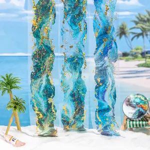 1 Roll/bag Pet Tape, Wind over Waves Series Sea Wave Theme Decorative Tape, Handmade Journal Supplies Water Bottle Stickers Handcrafting