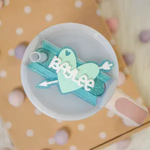 Heart Tumbler Name Plate Acrylic