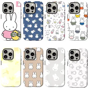 Cute Miffy Rabbit Print Phone Case, Great Gift Idea, Anti-Scratch Protective Cover for iPhone 17, 16, 15, 14, 13, 12, 11, Pro, Pro Max, Air, Plus | Samsung Galaxy S23, S24, S25, S26, Plus, Ultra