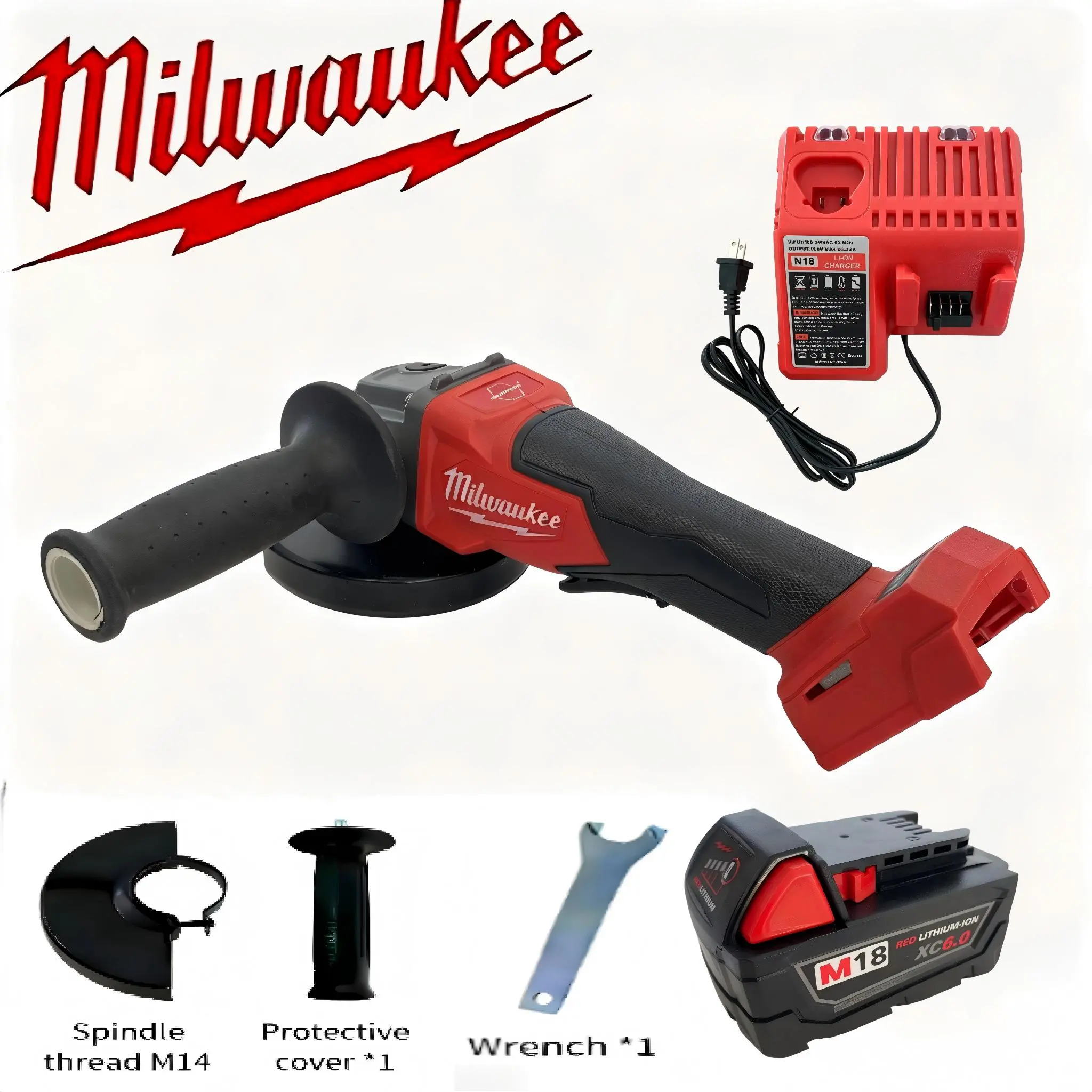 Milwaukee 125mm Brushless Cordless Angle Grinder - High Power Variable Speed Tool for Polishing professional power tools set & Cutting | Professional Power Tool for Mechanics & DIY