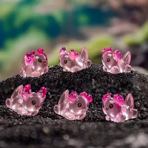 6/12/24Pcs Coral Mini Resin Axolotl Colorful Tiny Small Little Resin Axolotl to Hide Plastic Miniatures Axolotl Figures for Home Decor Micro Garden Home Landscape Aquarium Fish Tank Xmas Craft Gifts Party Favors