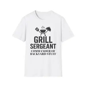 Grill Sergeant T-Shirt, Funny Cooking Tee, BBQ Gift, Backyard Cook Shirt, Unisex Humor Apparel
