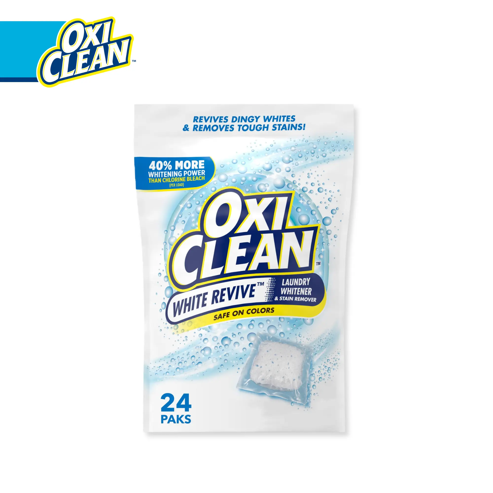 OxiClean White Revive Laundry Whitener and Stain Remover Power Paks, 24 Count OxiClean White Revive Laundry Whitener and Stain Remover Power Paks, 24 Count