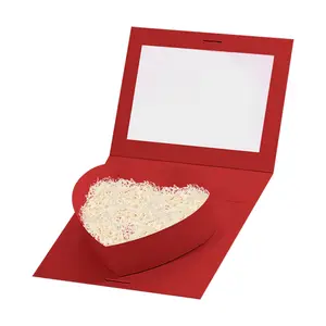 Valentine Flower Boxes Heart Shaped Boxes Floral Gift Box Assorted Sizes with Transparent Window Lids and Ribbons for Luxury Flower Gift Arrangements Wedding