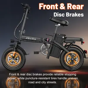 E14 Lightweight Folding Electric Bike for Adults, 1000W Motor, 45 Mile Range | 14" Tubeless Tires, Dual Disc Brakes | UL Certified Safe Battery, 12-Month Warranty, Portable Urban Commuter