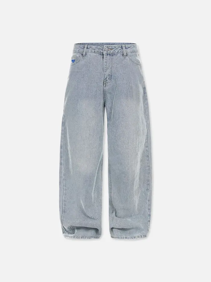 Aelfric Eden Basic Baggy Jeans Mid Waisted Jean Straight Leg Casual Baggy Denim Pants Baggy Jeans Fathersdaygift Clothes