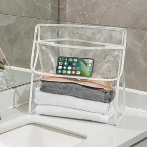 Bathroom Waterproof Bag Home Hanging Storage Bag Door Hanging Bag Makeup Bag Portable Hanging Shower Bag Waterproof Hanging Bag Compact Cosmetics Bag Bathroom Clothes Bag multi-layer storage box underwear phone holder reusable space