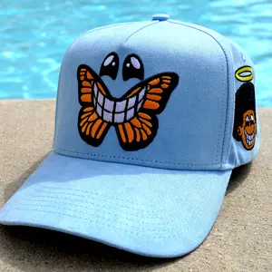 The Butterfly Snapback Cap - Blue