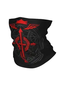 1 piece Alchemist Flamel Motocross Bandana Neck Cover Printed Wrap Scarf Balaclava Cycling Unisex Adult Winter