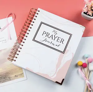 Women's Christian Prayer Journal - 180-Day Hardcover Rose Gold Spiral Bound Daily Guided Journal, Interactive Notebook, Diaries, Workbook