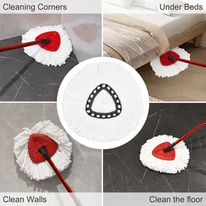2/4/6 Pcs Microfiber Rotating Mop Refills, Compatible with O-Cedar/vileda Spin Mop EasyWring 1-tank System, Durable Reusable Cleaning Pads, Kitchen Bathroom Supplies, Spin Mop Replacements, Microfiber Mop Heads