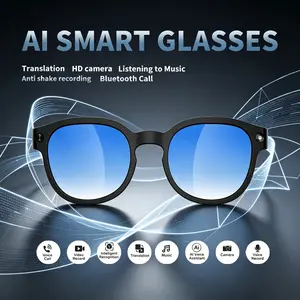 2026 New Smart Camera Glasses, Ai Translation, Real-Time Subtitles, Ai Recording, 1080P Photo Video, Chatgpt, Two Replacement Lenses