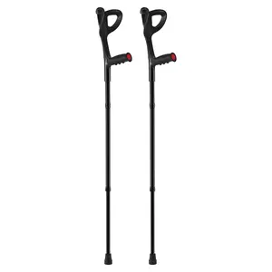 VEVOR Forearm Crutches for Adults, Folding Walking Forearm Crutches with 10-Level Adjustable Height, Lightweight Aluminum Medical Crutches with Open Cuff for Leg Injury Surgery Disabled, 1 Pair 350LBSSummervibes