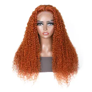 Nadula Ginger Copper Jerry Curly 4x1 Lace Part Wig Tight Coily Ringlets 3C–4A Bold Orange Copper Curly Hair Ginger Copper Curly Wigs Summervibes TikTokShopStockUp